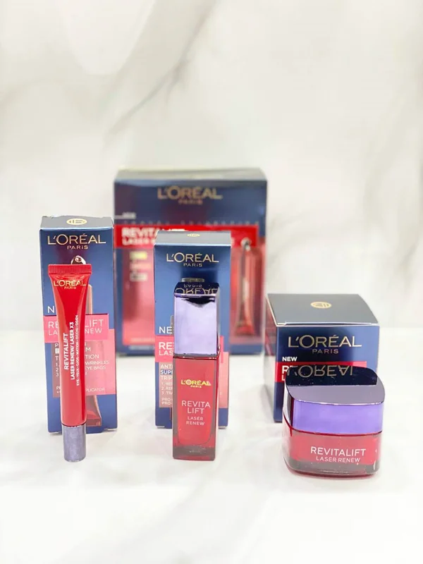 پک ۳ عددی ضد چروک و لیفت لورآل مدل revitalift laser